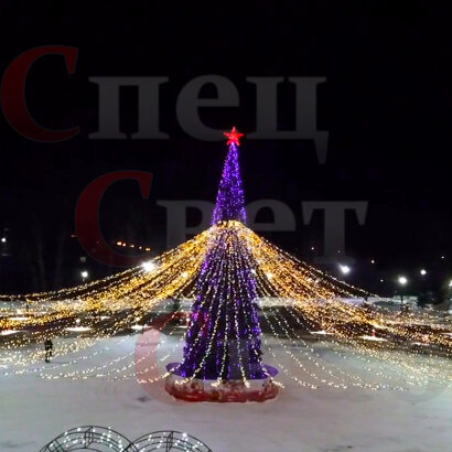 Световая гирлянда "Звездное Небо" d=20м IP44 10м 250 нитей белый теплый