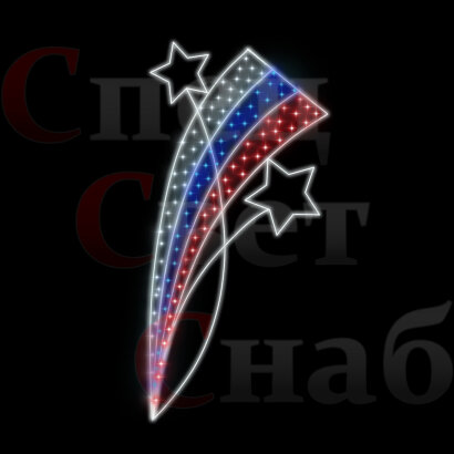 Светодиодное панно к 9 мая "Салют победы" триколор